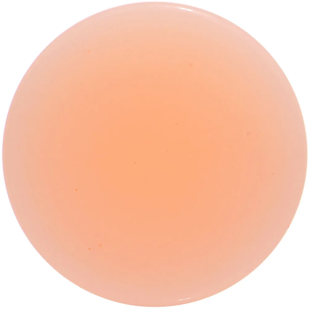 1/2  Light Peach Solid UV Acrylic Flesh Tone Saddle Plug Set