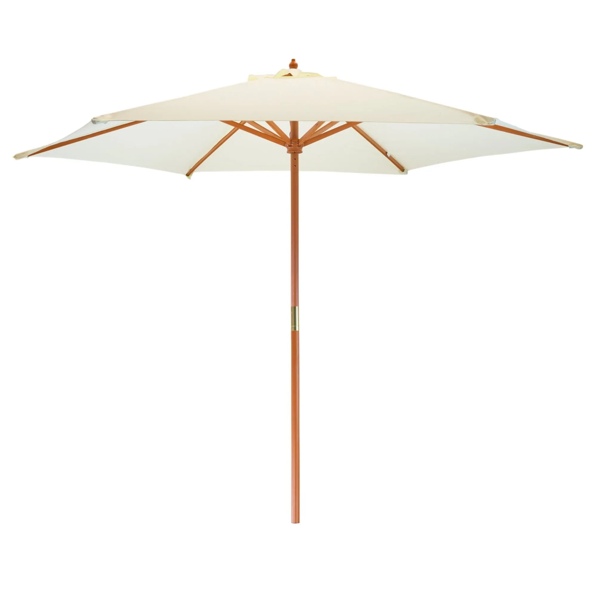 2.7m x 2.5m Wooden Garden Parasol - By Harbour Housewares