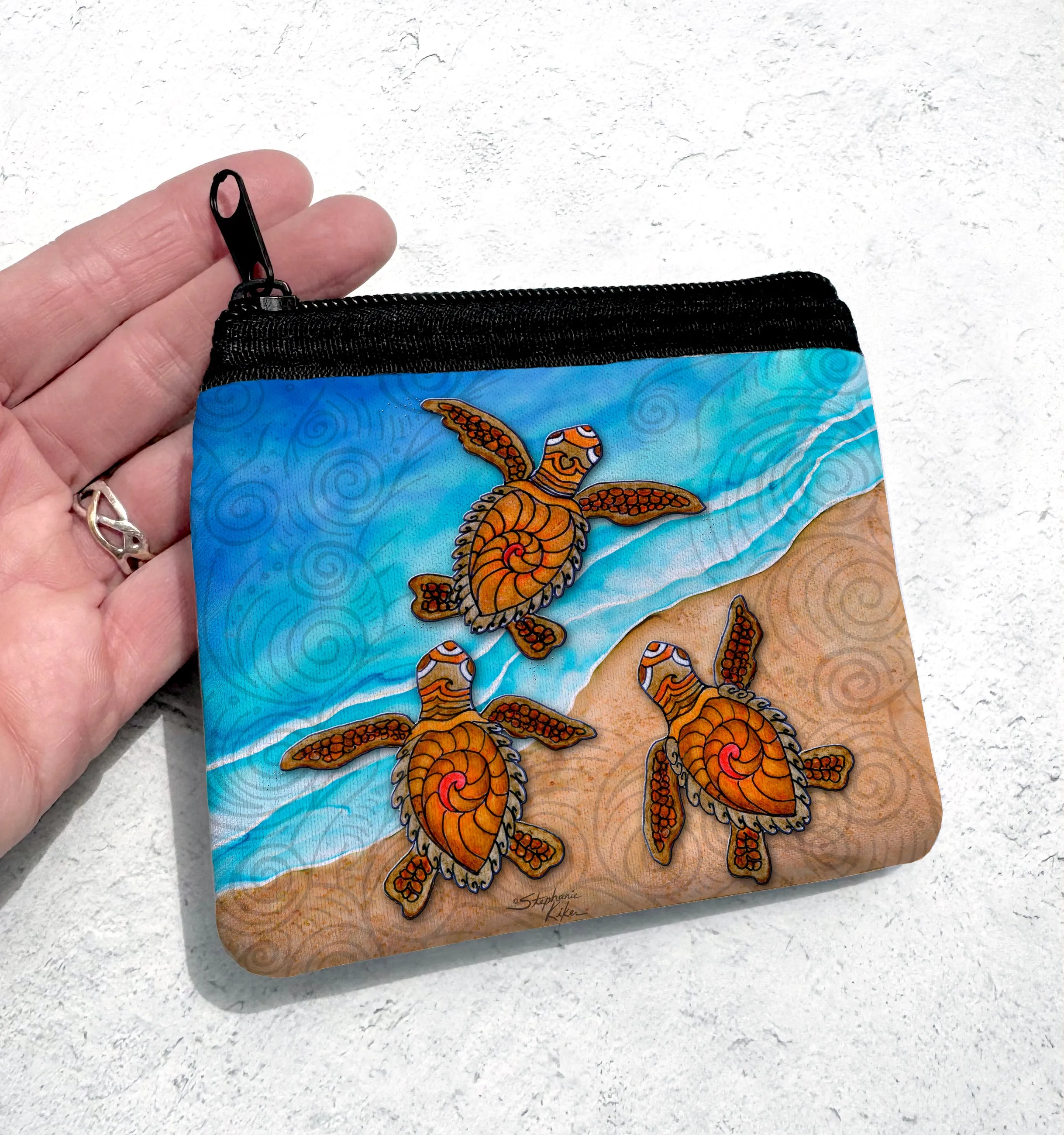 3 Baby Turtles Coin Bag