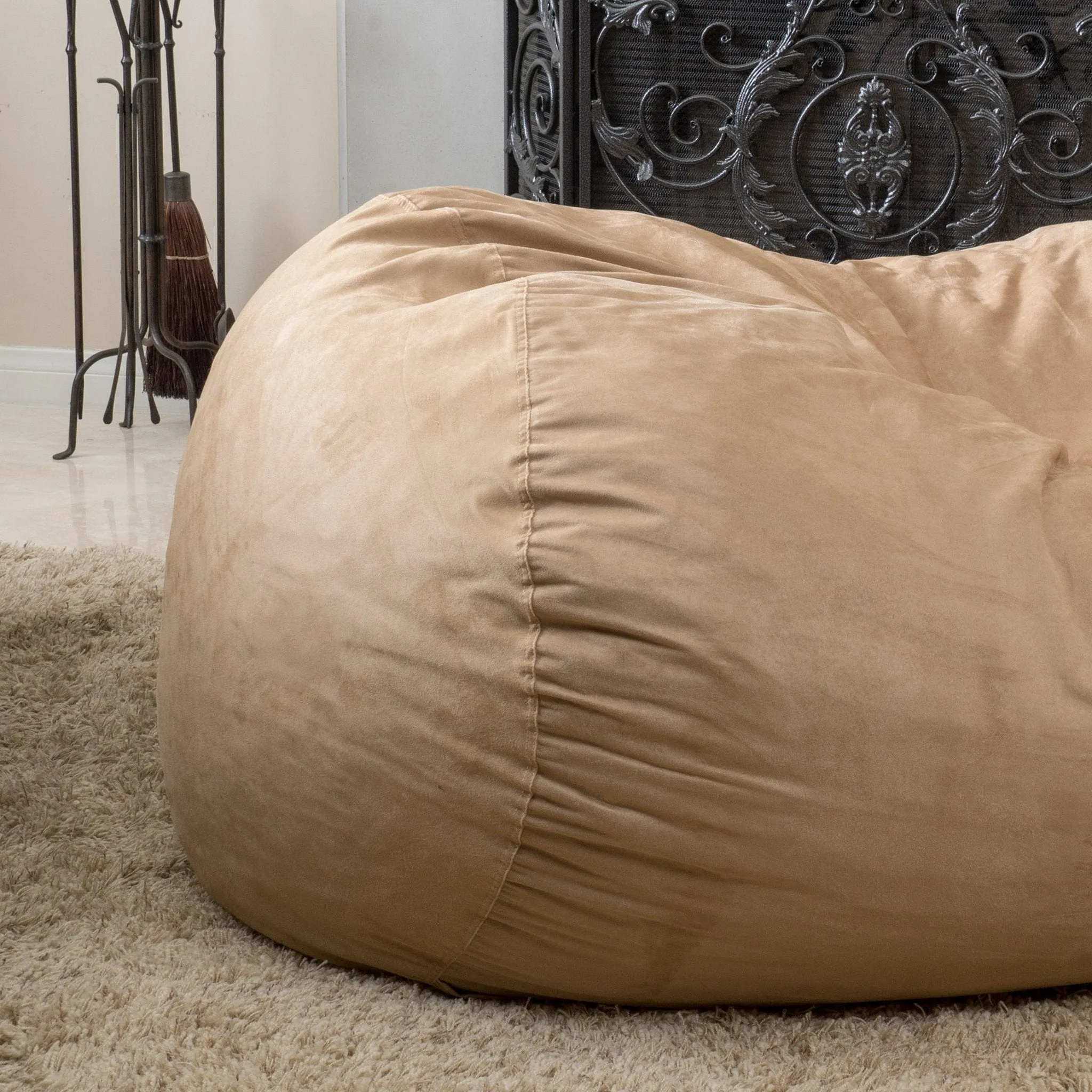 6 Foot Faux Microfiber Bean Bag - NH557592