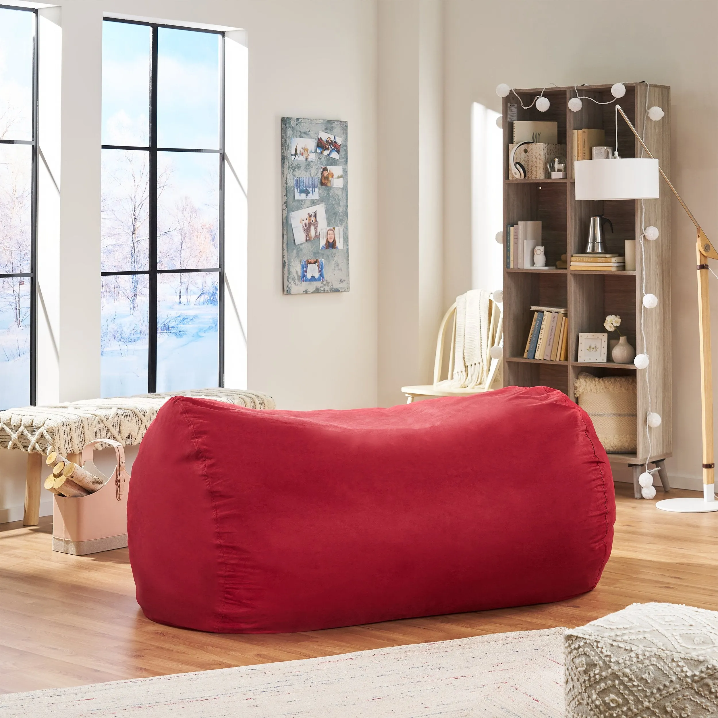 6 Foot Faux Microfiber Bean Bag - NH557592