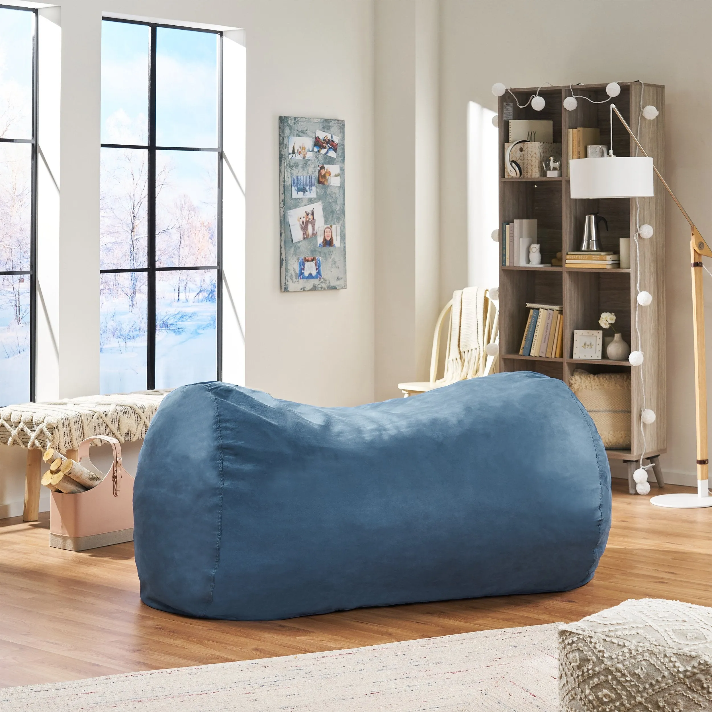 6 Foot Faux Microfiber Bean Bag - NH557592