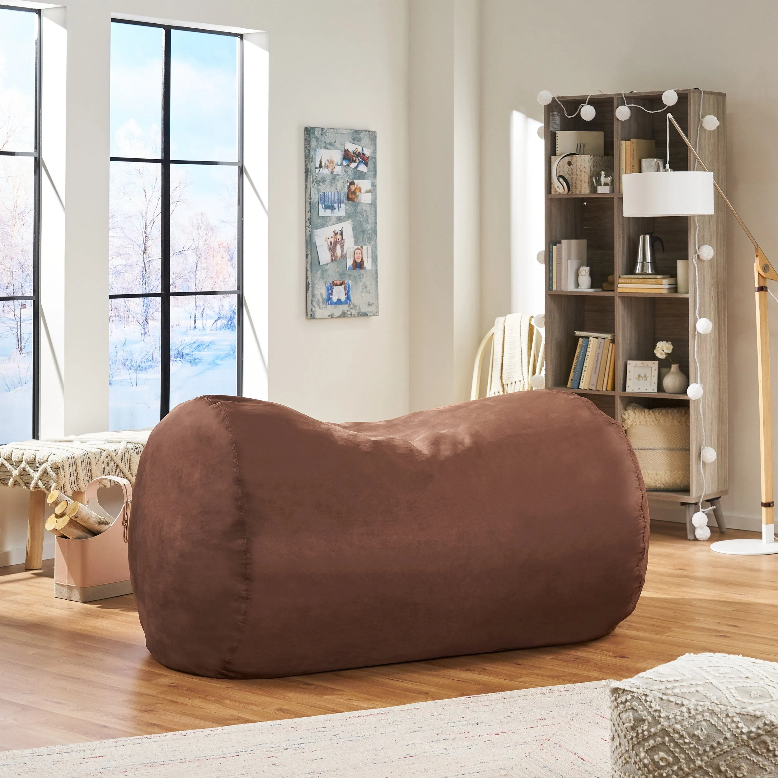 6 Foot Faux Microfiber Bean Bag - NH557592