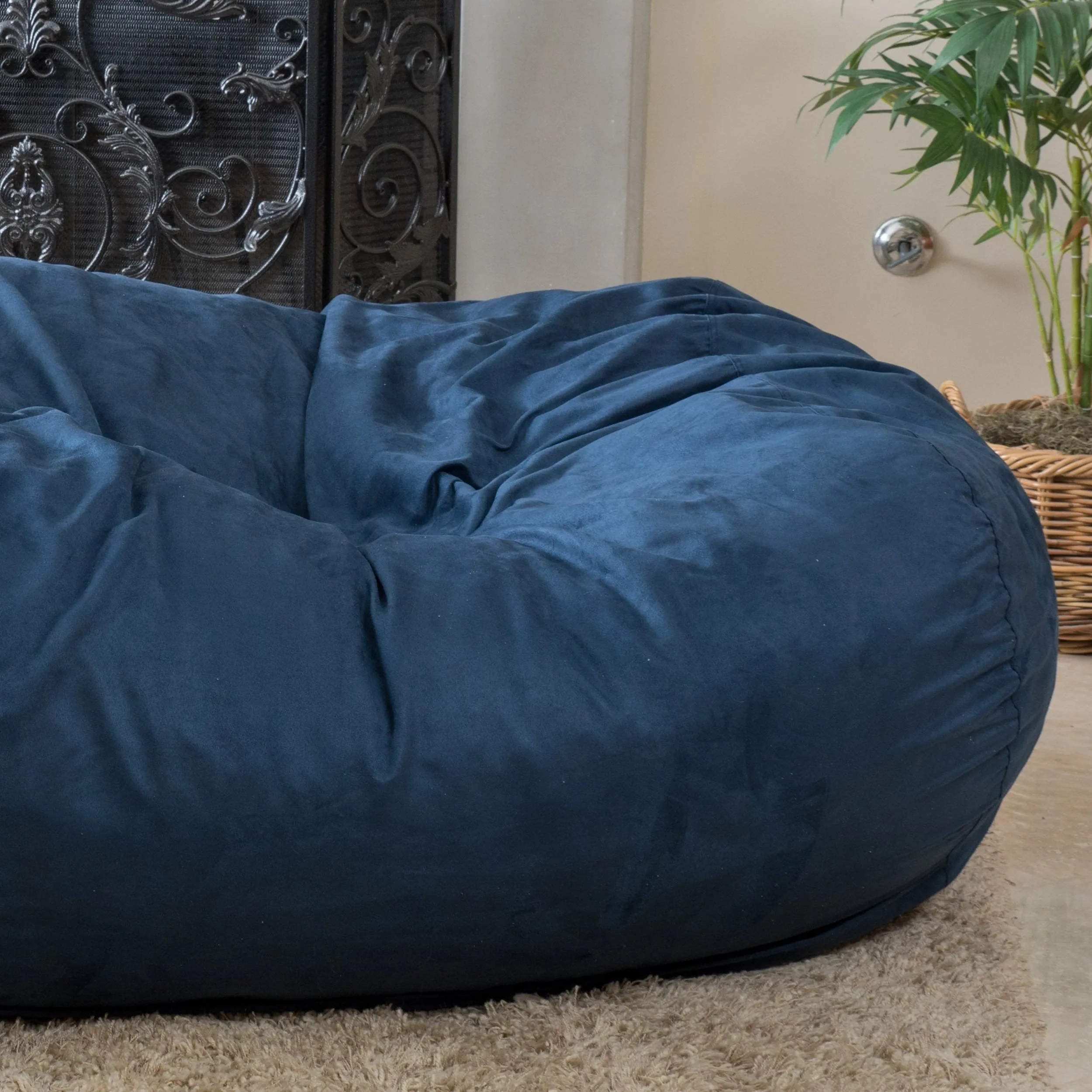 6 Foot Faux Microfiber Bean Bag - NH557592