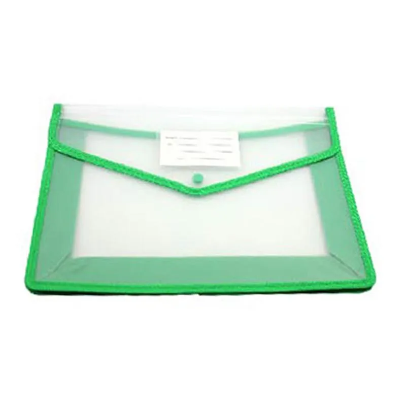 A4 Clear Document Pouch With Coloured Edge