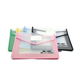 A4 Clear Document Pouch With Coloured Edge