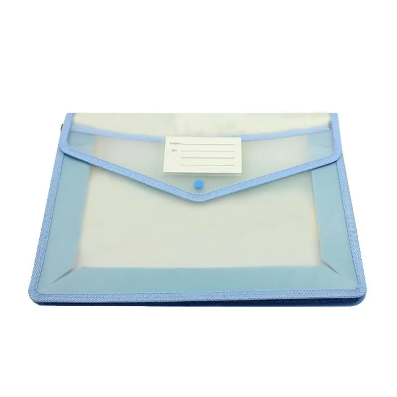 A4 Clear Document Pouch With Coloured Edge