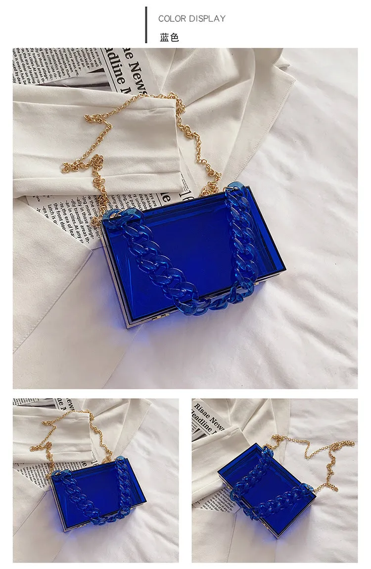 Acrylic portable small square bag AB2082