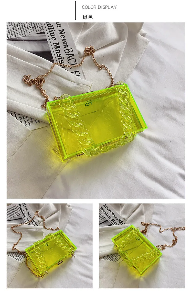 Acrylic portable small square bag AB2082