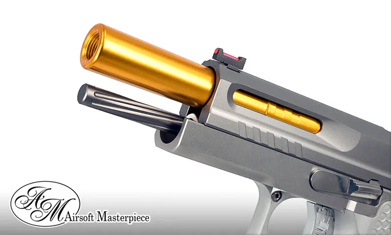 Airsoft Masterpiece .45 Threaded Aluminum Outer Barrel for Hi-CAPA 5.1 (Chrome Ver., Purple)