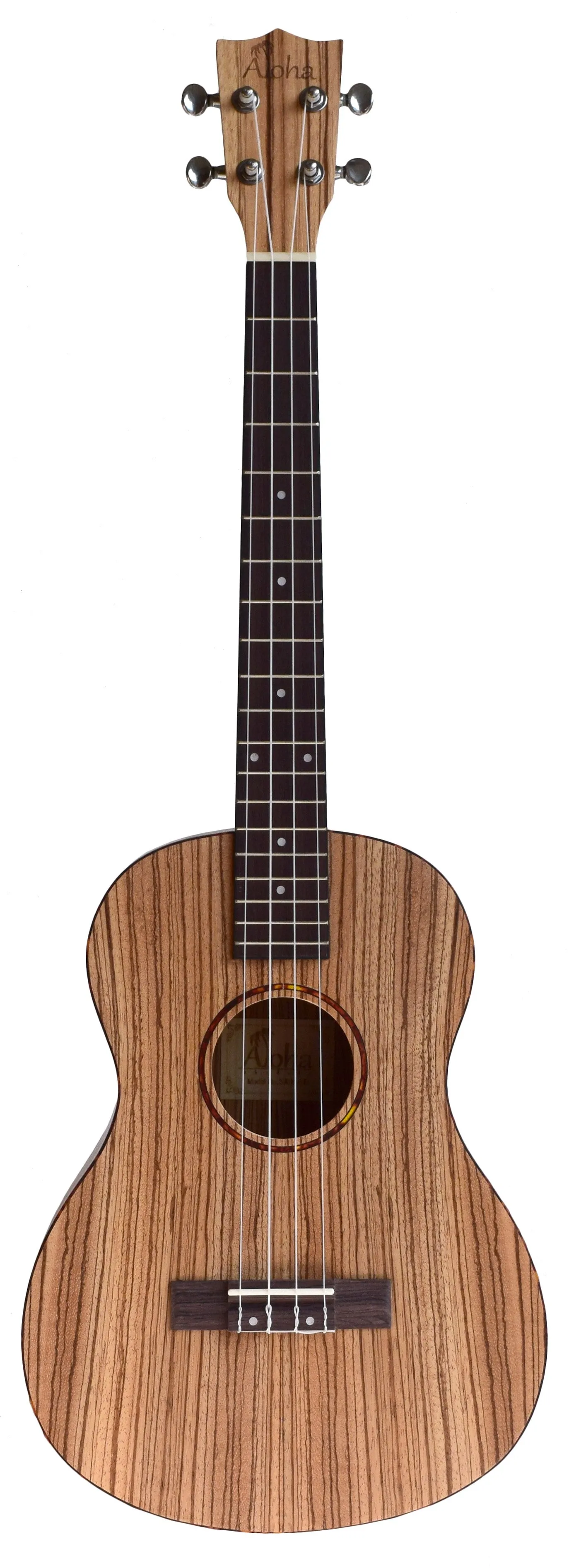 Aloha Zebra Wood Acoustic Baritone Ukulele