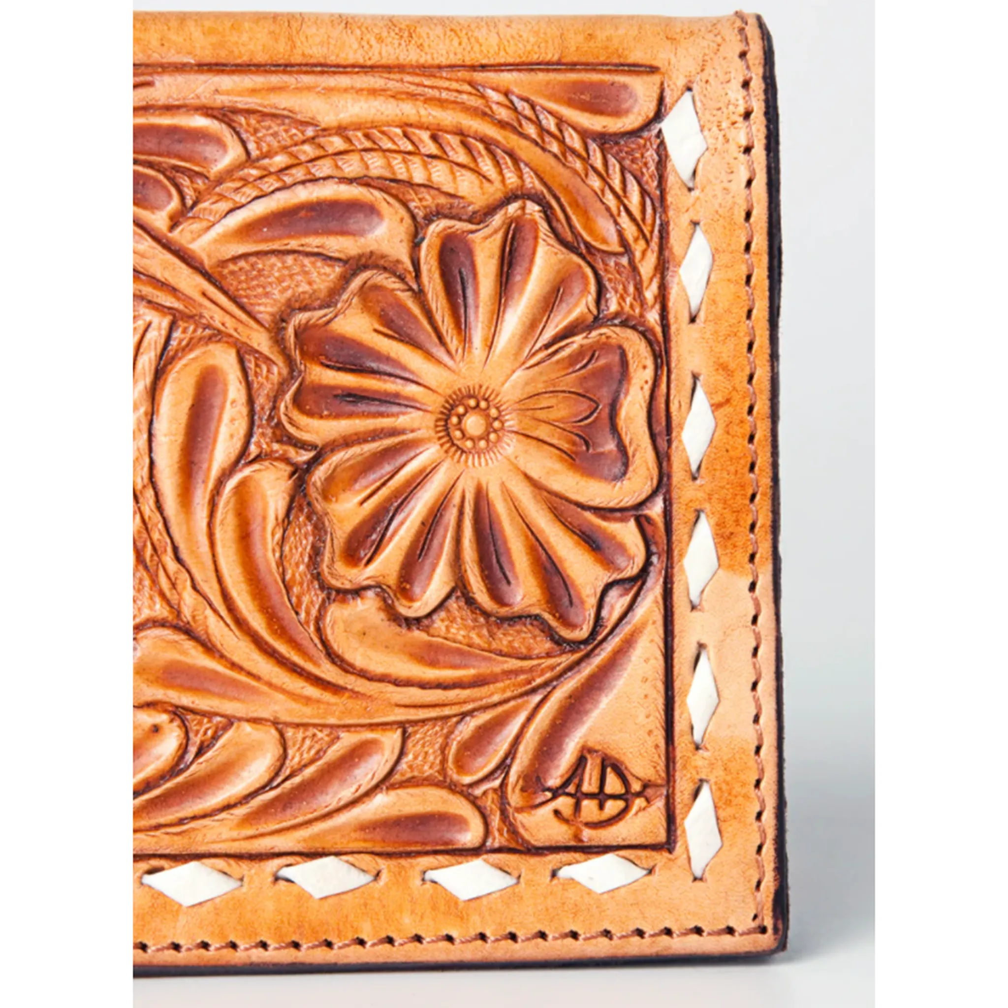 American Darling "Wanda" Natural Tooled Wallet