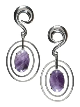 Amethyst Double Hoop Steel Curled Hook Hangers