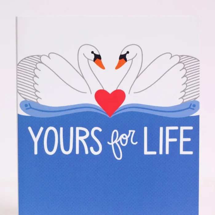 anniversary card, card for wife, card for husband, swans Valentines card