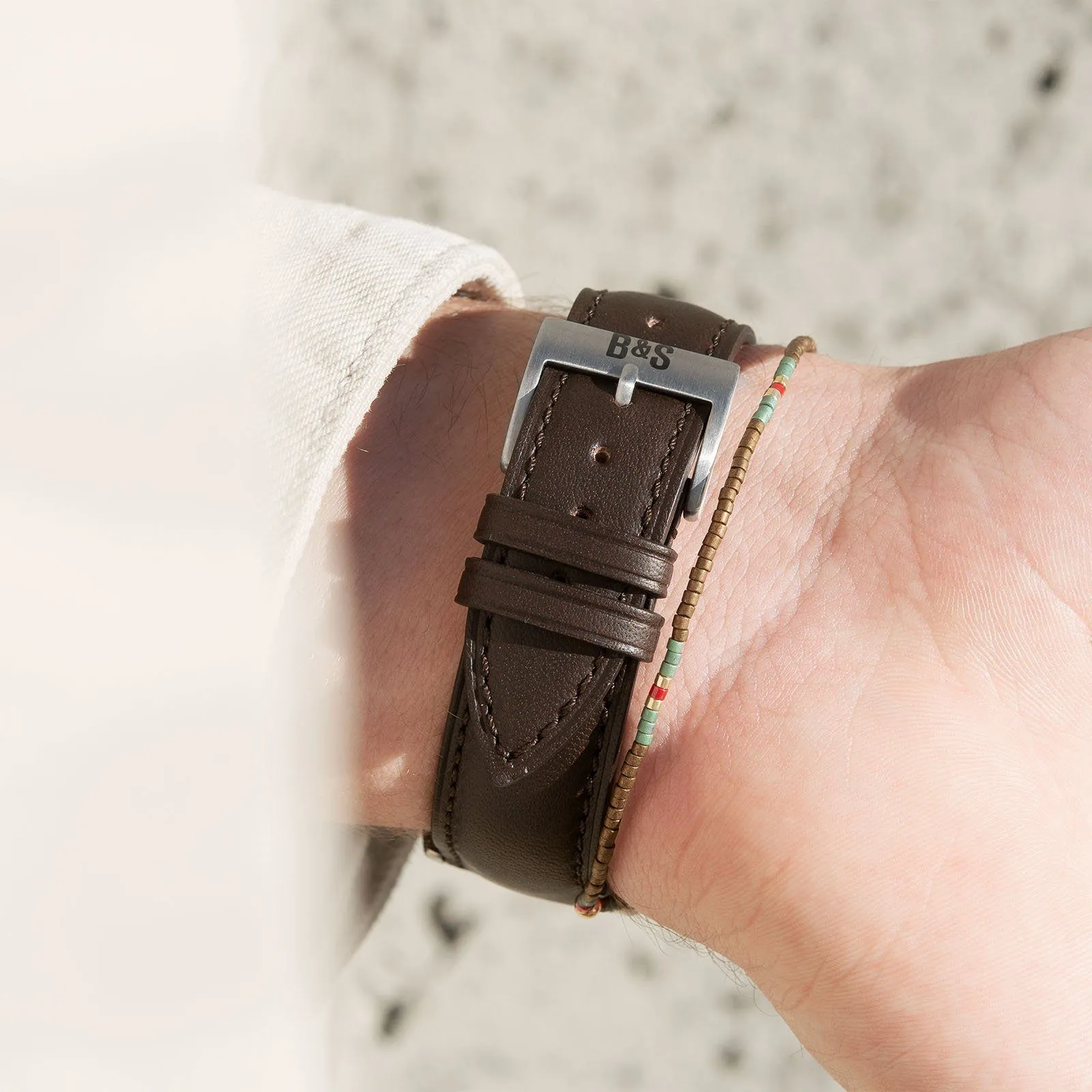 Antique Brown Leather Watch Strap