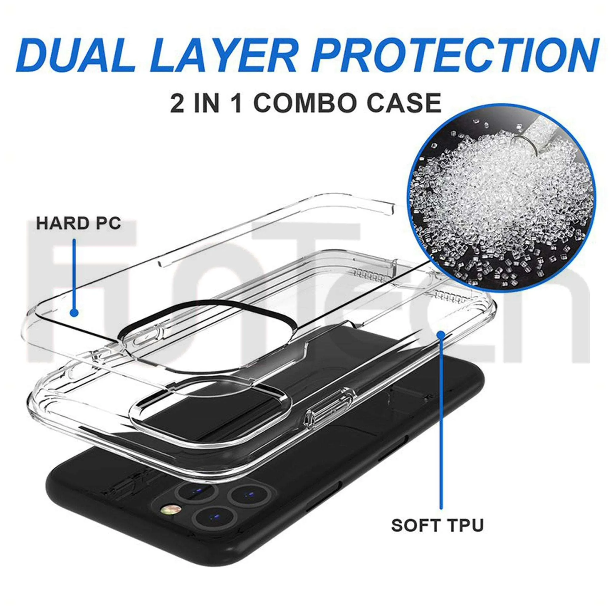 Apple iPhone 12 Pro Max Case Dual Layer Protection Clear Case