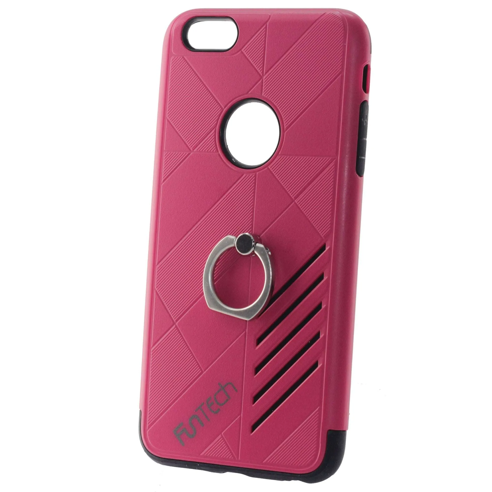 Apple iPhone 6 Plus, 6S Plus, Dual Ring Case, Color Red.