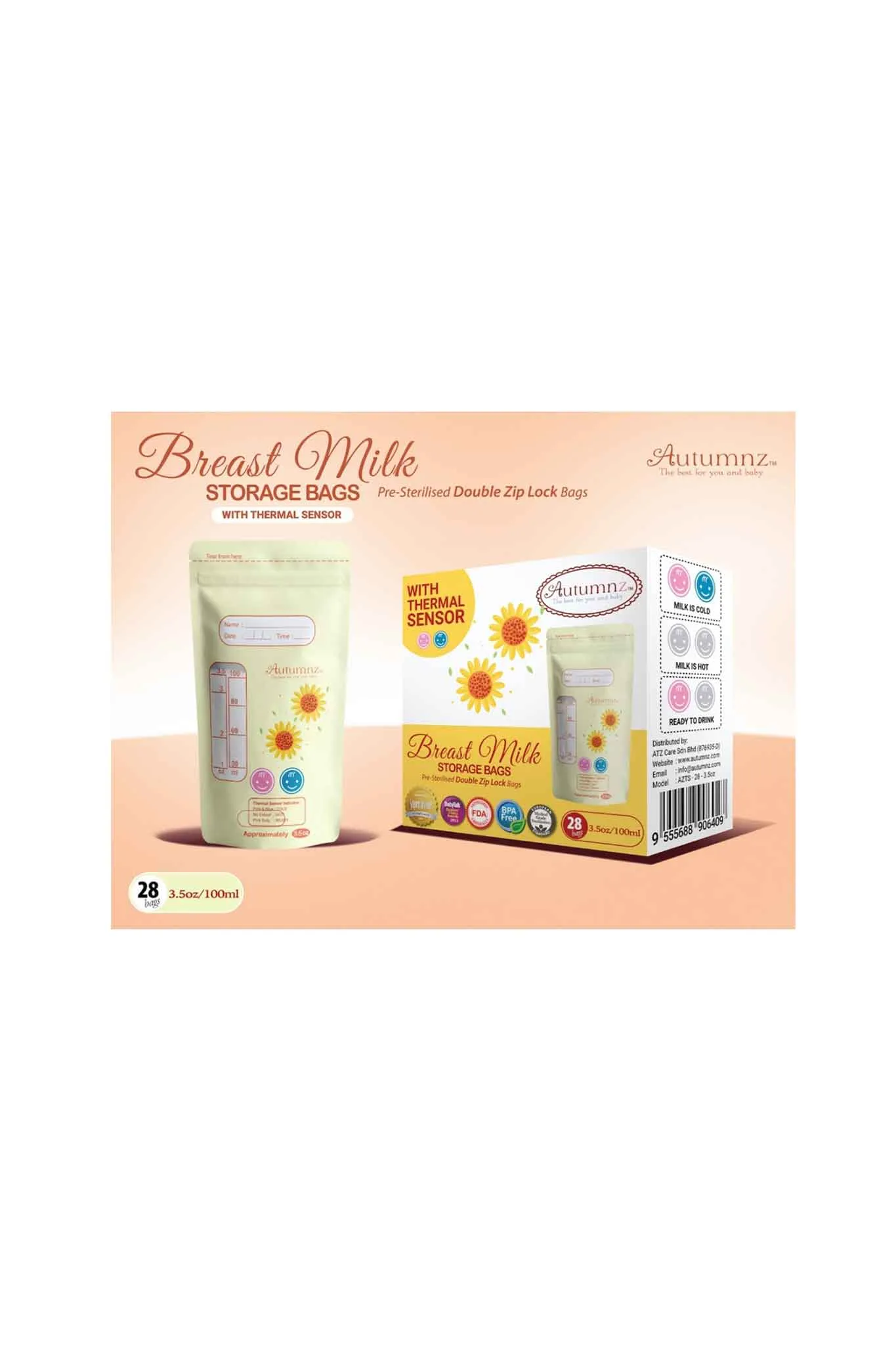 Autumnz Breastmilk Storage Bag 28 Pack