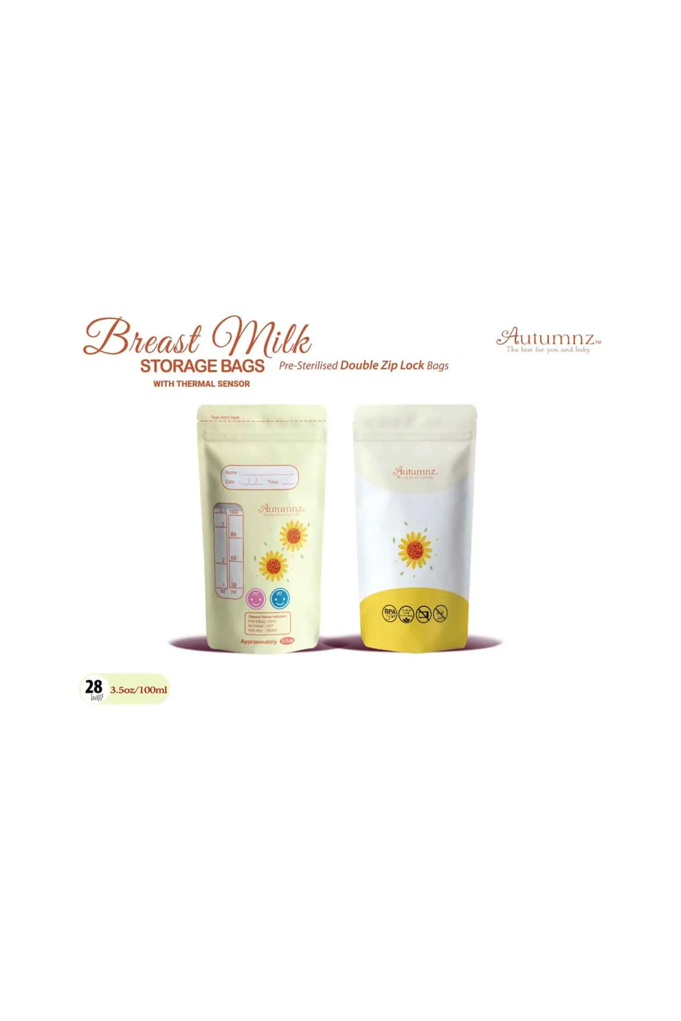 Autumnz Breastmilk Storage Bag 28 Pack