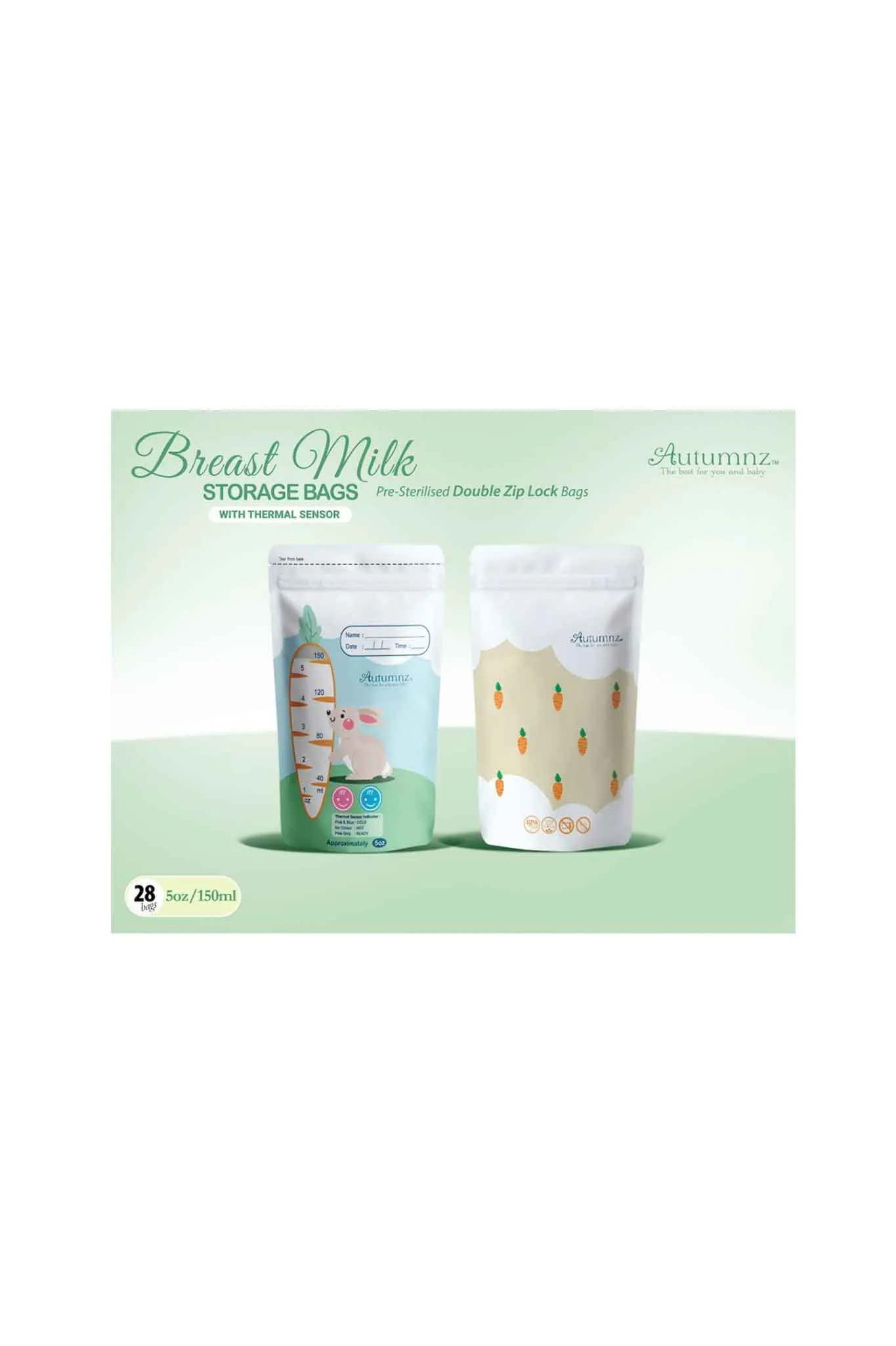 Autumnz Breastmilk Storage Bag 28 Pack