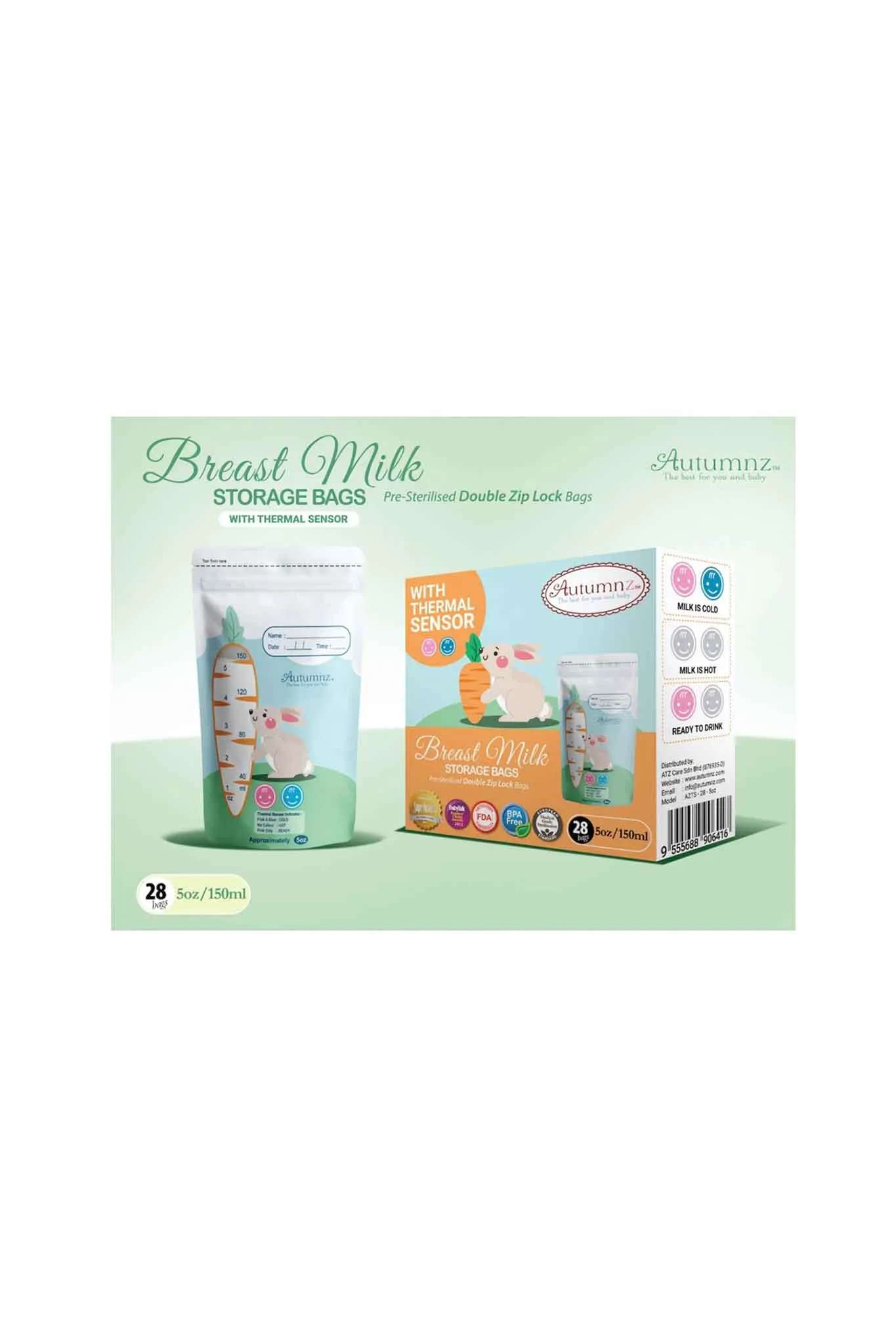 Autumnz Breastmilk Storage Bag 28 Pack