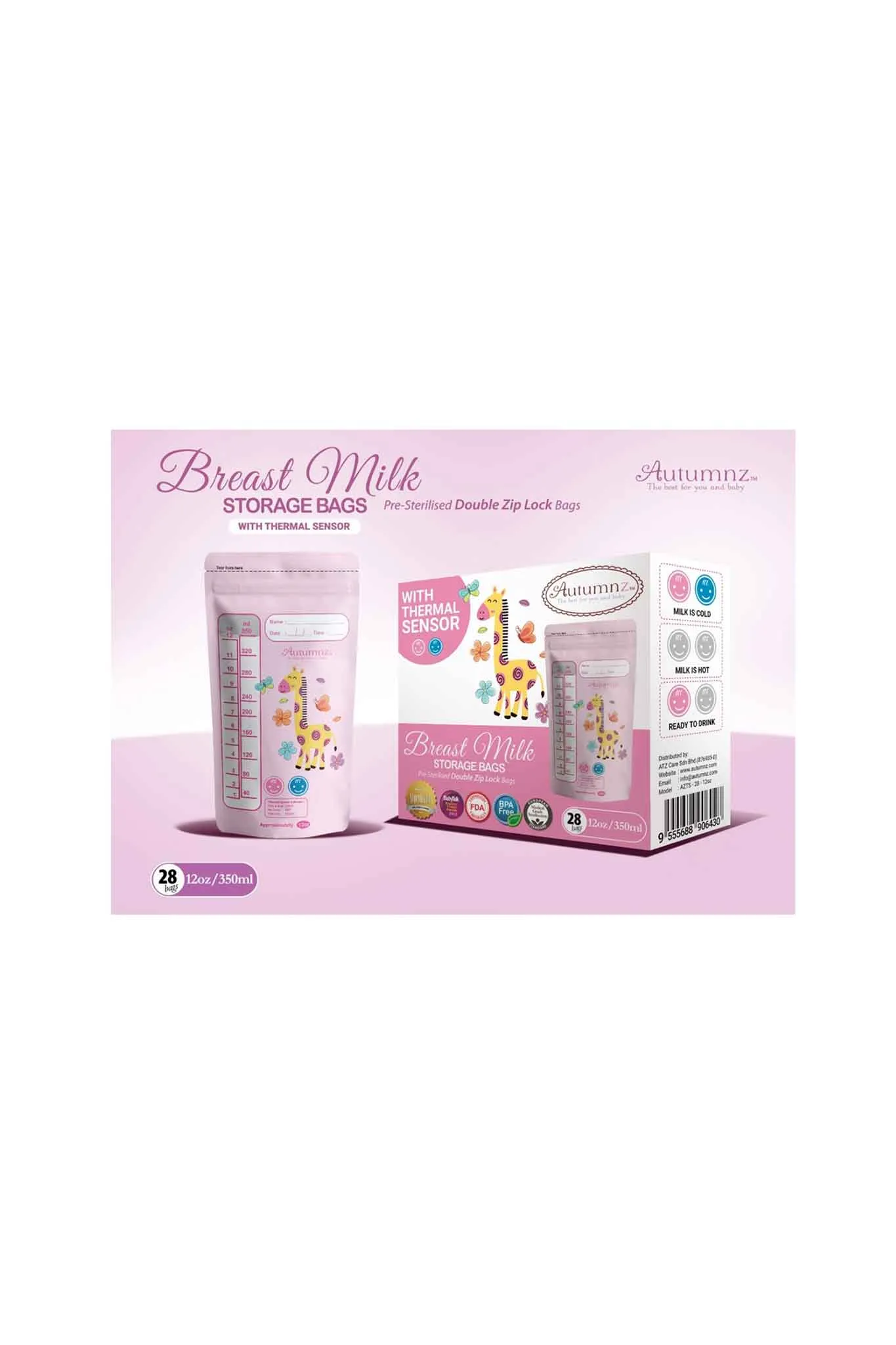 Autumnz Breastmilk Storage Bag 28 Pack