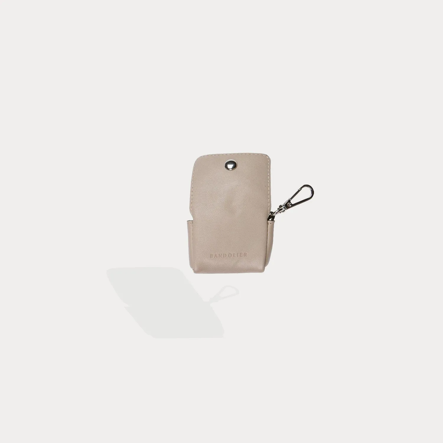 Avery AirPods Clip-On Pouch - Taupe/Silver