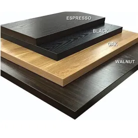 B-Quick Ship Indoor Laminate Table Tops Espresso Walnut Black Oak