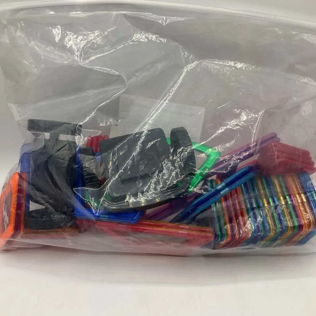 Bag of Assorted Magnetic Tiles 55pc