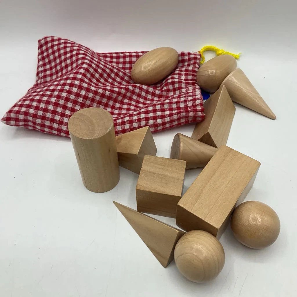 Bag of Wooden Shape Blocks