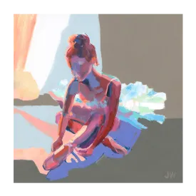 Ballerina Sitting , By Jenny Westenhofer Art