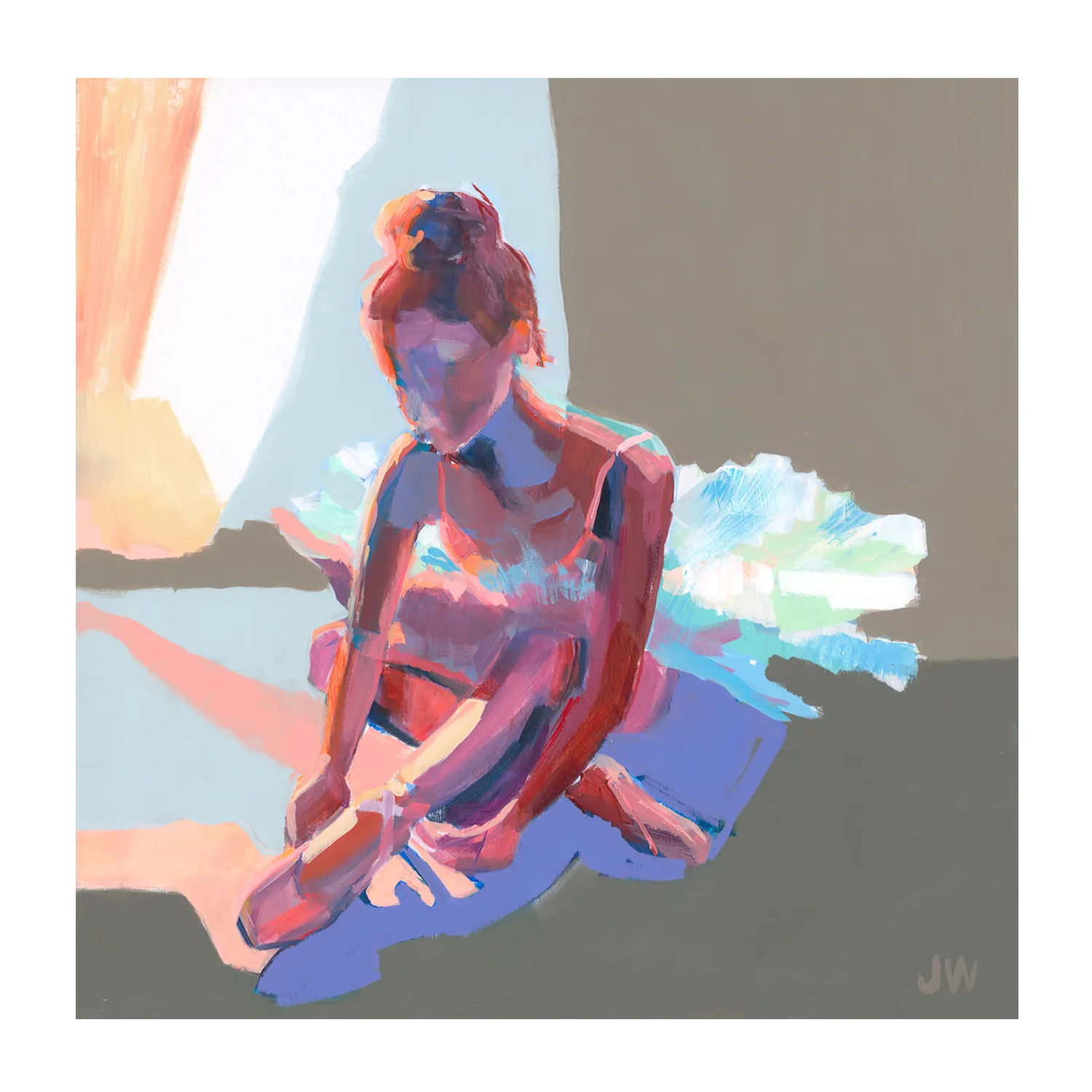 Ballerina Sitting , By Jenny Westenhofer Art