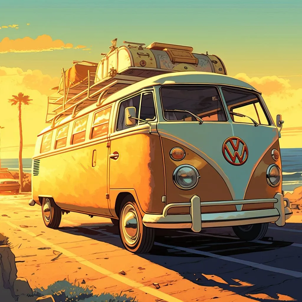 Beachside VW Bus Voyage