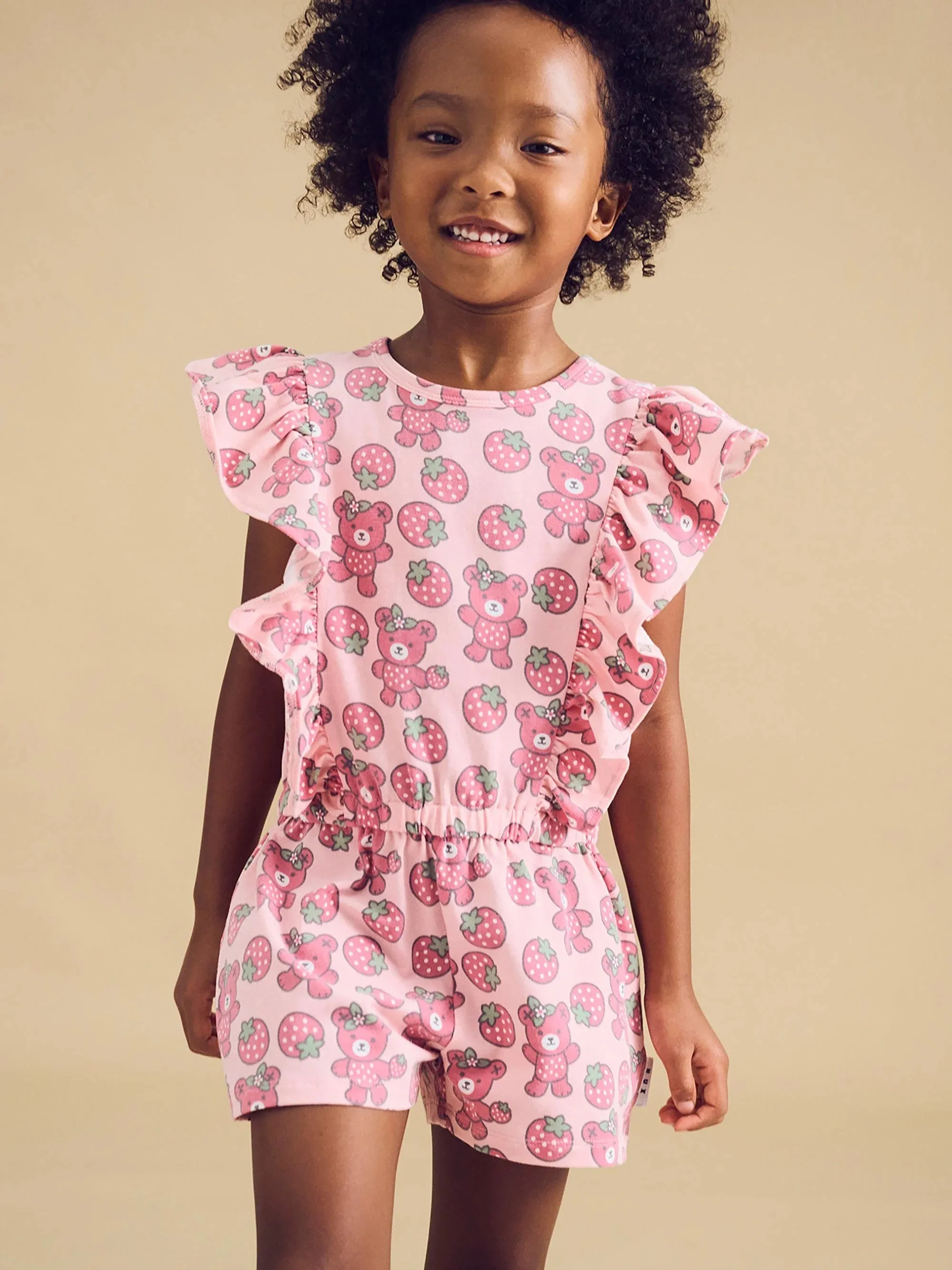 BERRY BEAR FRILL PLAYSUIT