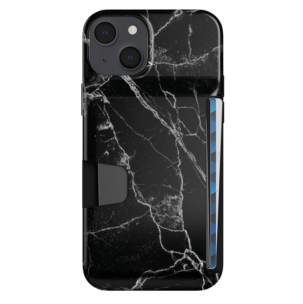 Black Marble Iphone Wallet Case