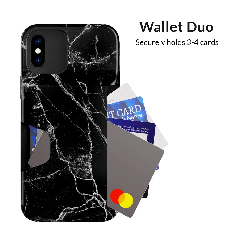 Black Marble Iphone Wallet Case