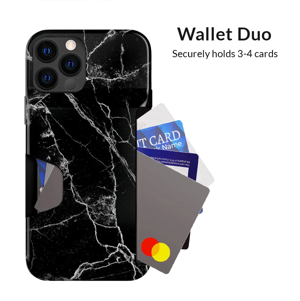 Black Marble Iphone Wallet Case