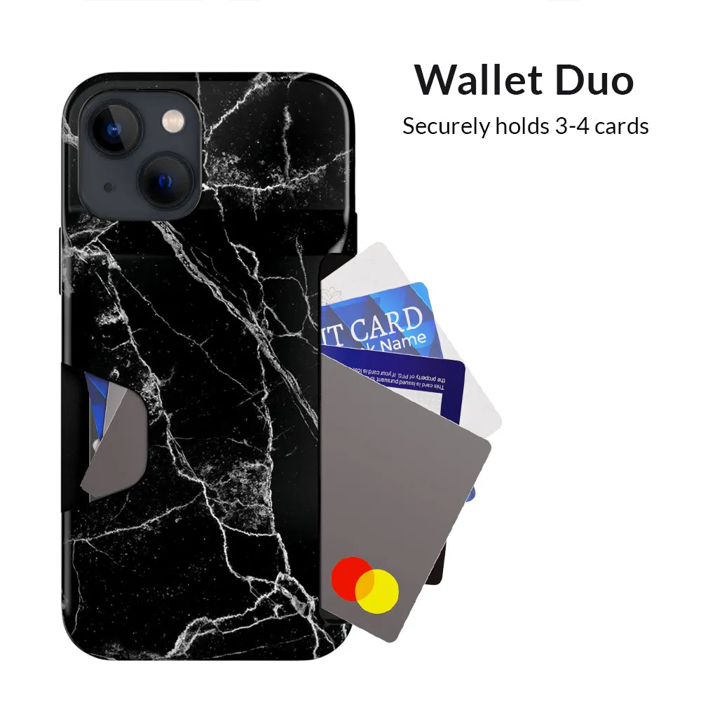 Black Marble Iphone Wallet Case