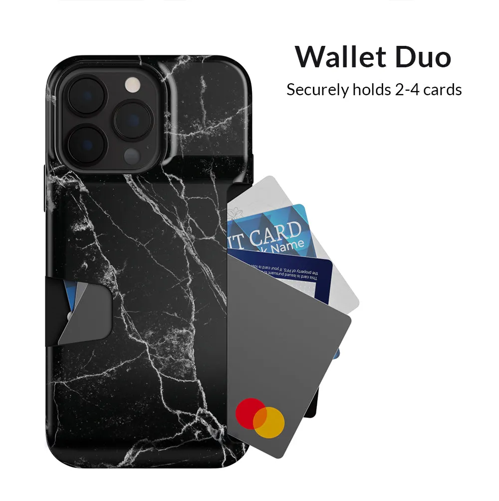 Black Marble Iphone Wallet Case