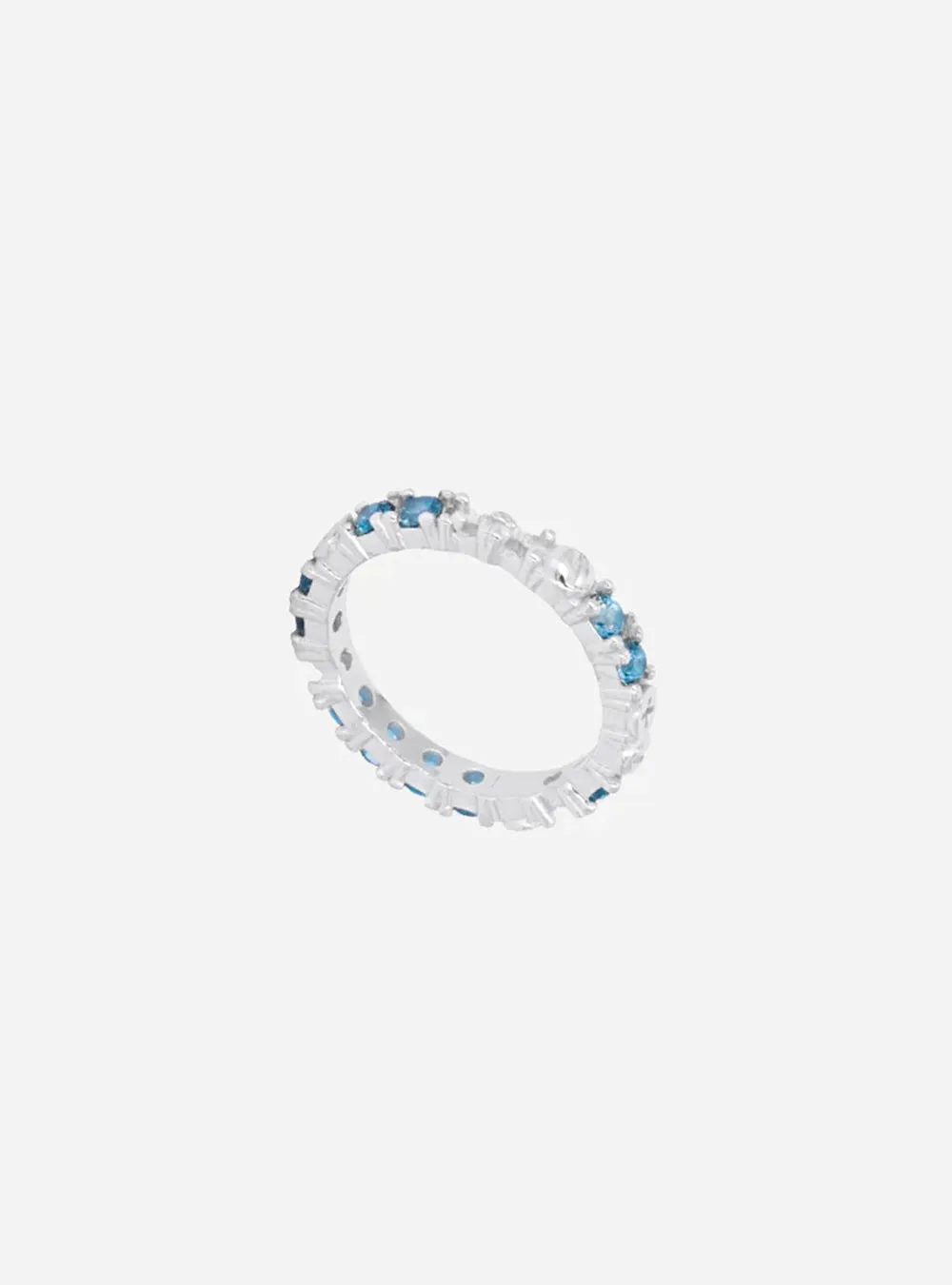 Broken eternity ring with topaz