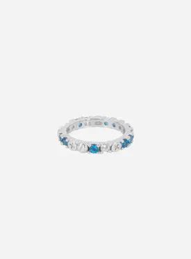 Broken eternity ring with topaz