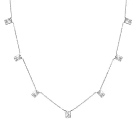 BROOKE BAGUETTE NECKLACE SILVER