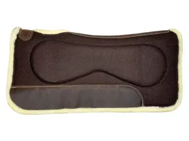 Brown Fleece Bottom Built Up Saddle Pad