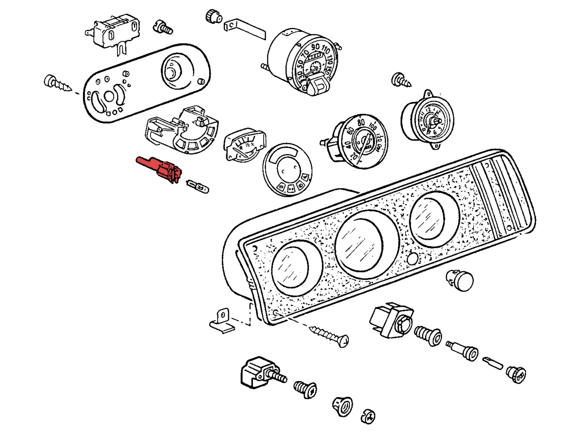 Bulb Holder for Hazard Flasher / Fog Light Switch