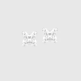 Butterfly Shaped Crystal Silver Earring Stud