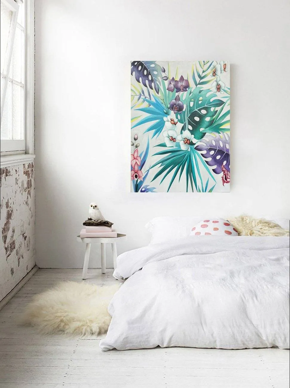 Canvas Print Tropical Flower 32x40 Inch (80x100cm)