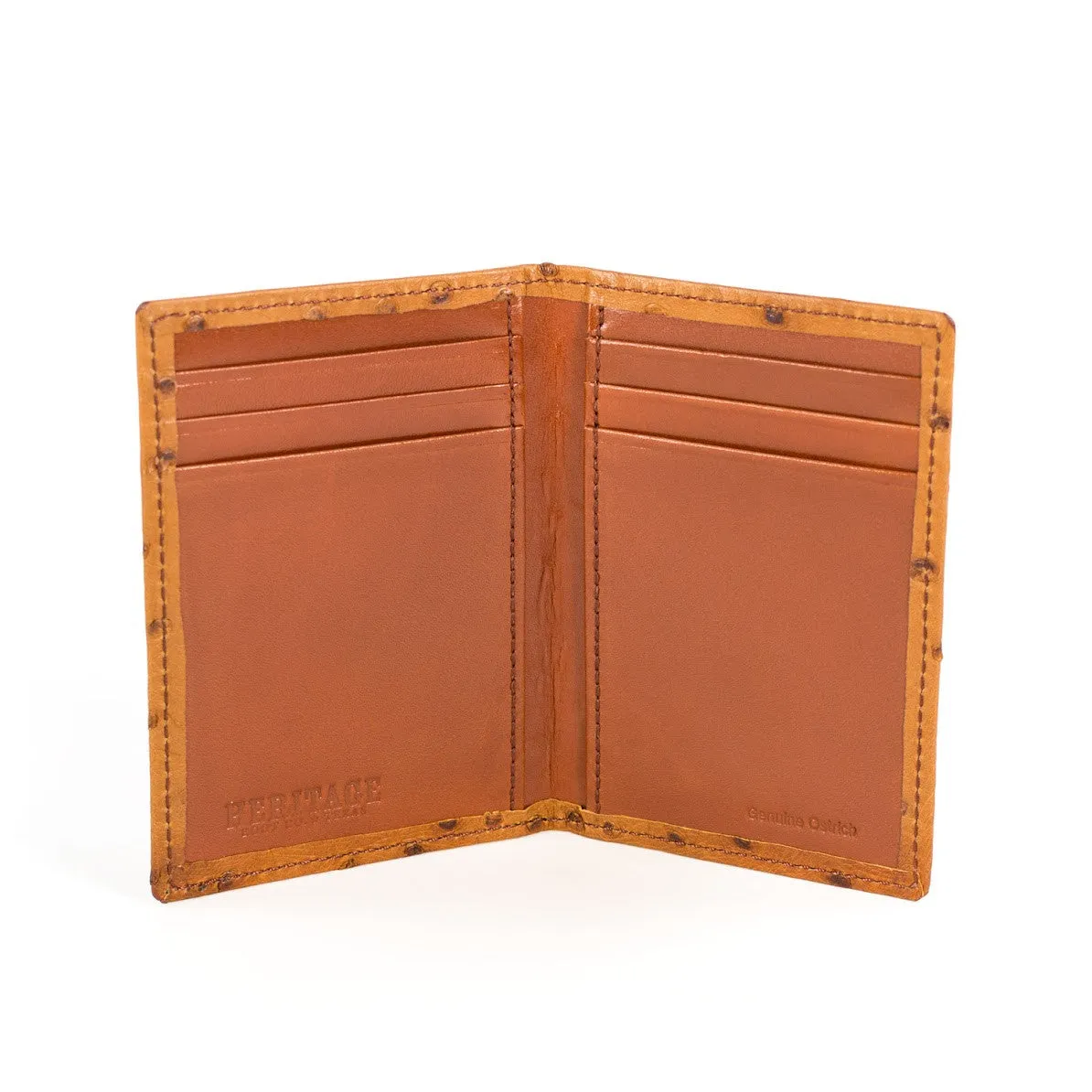 Card Case in Cognac Ostrich