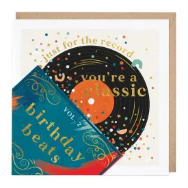 Classic Record Birthday Card