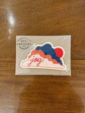 Cloudscape with Joy Chain Stitched Embroidered Patch