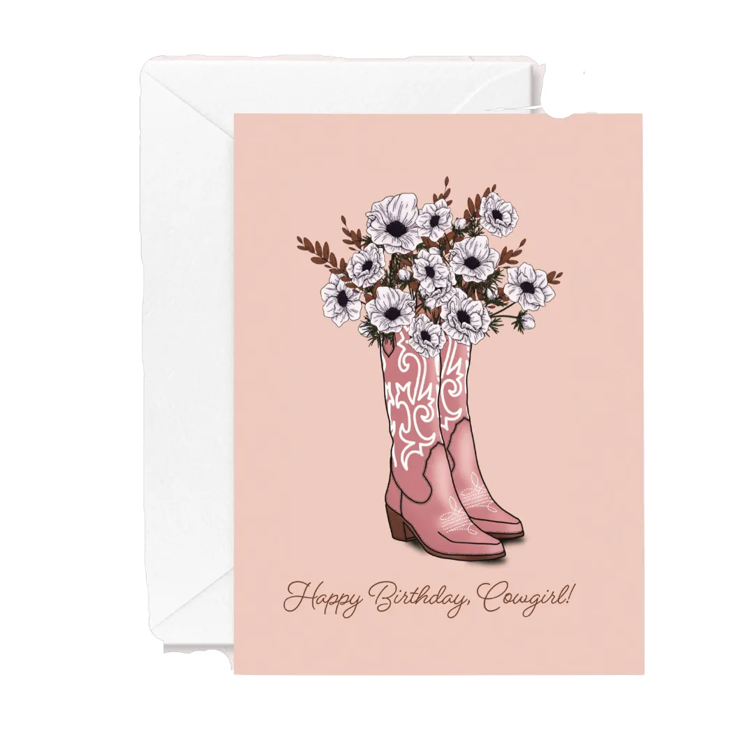 Cowgirl Birthday Card